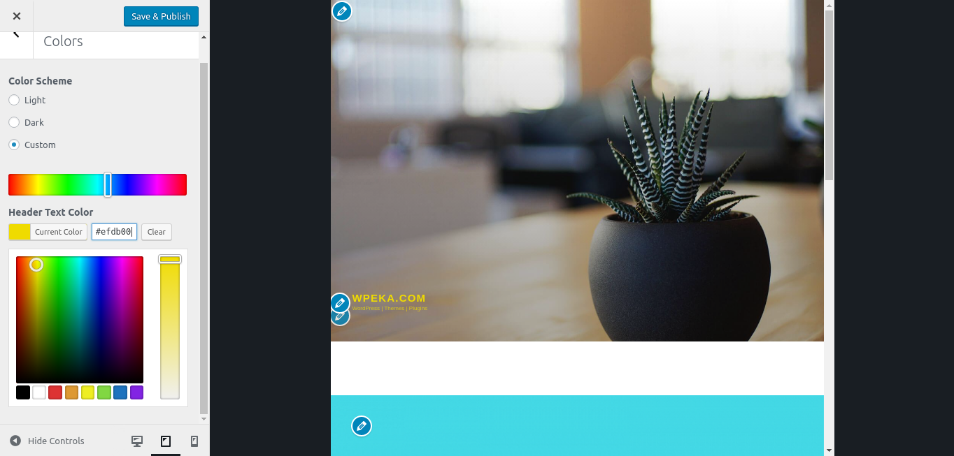 Twenty Seventeen theme | header text colour