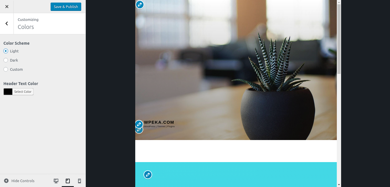 Twenty Seventeen theme | light colour