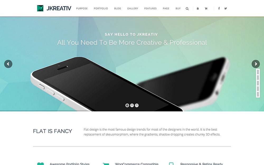 Parallax Scrolling WordPress Themes | JKreativ