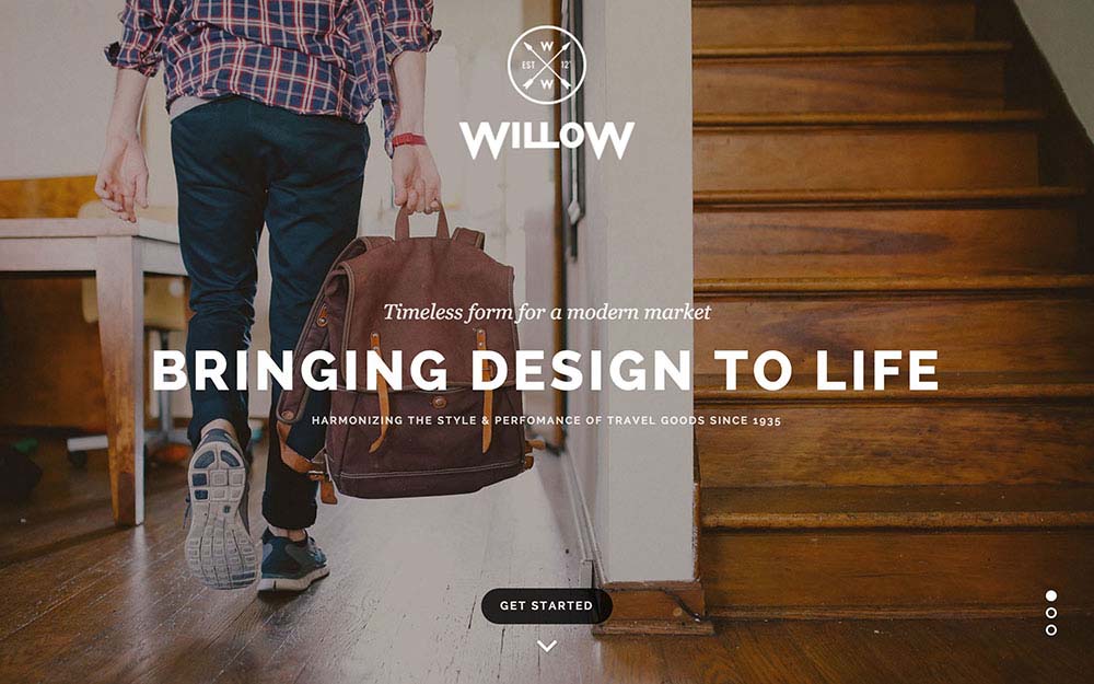 Parallax Scrolling WordPress Themes | Willow