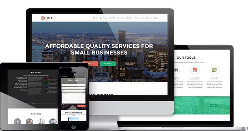Parallax Scrolling WordPress Themes | Zerif Pro