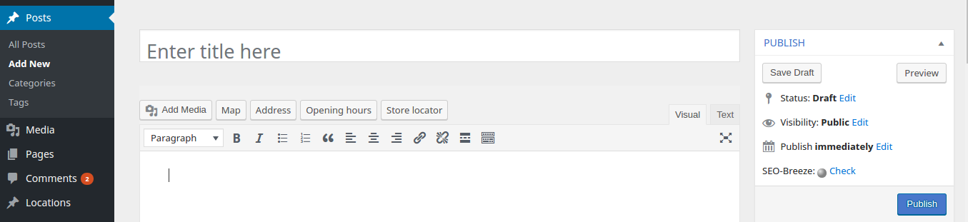 missing visual editor and white text