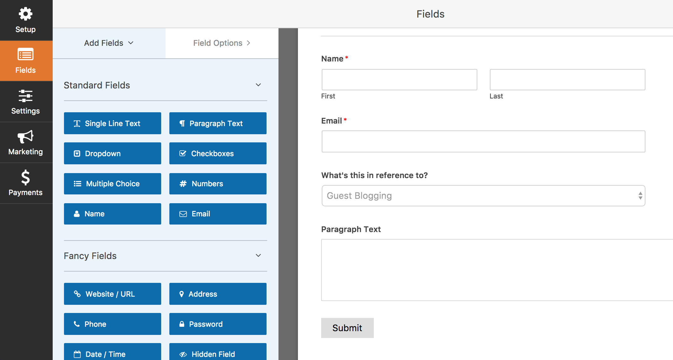wordpress contact form wpforms