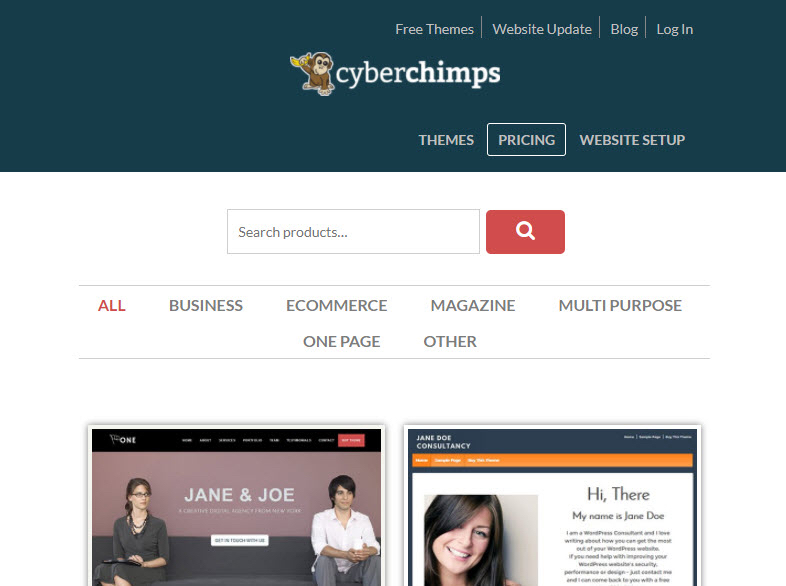 cyber chimps wordpress theme