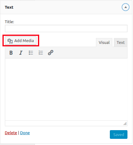 Addition of a Media Button in Text Widgets