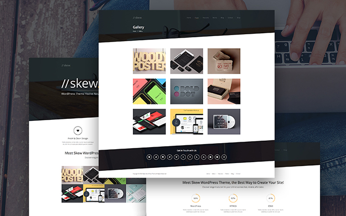 One page & Multipage Skew WordPress Theme