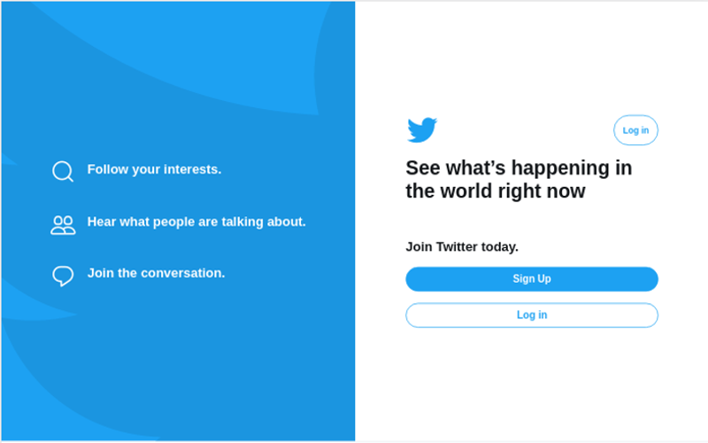 Twitter blue and white- color and design