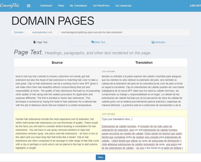 WordPress Translator Plugin