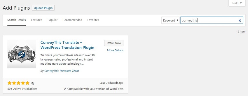 WordPress Translator Plugin
