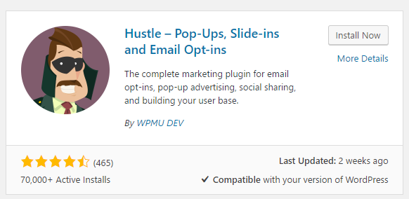 Hustle WordPress email plugins