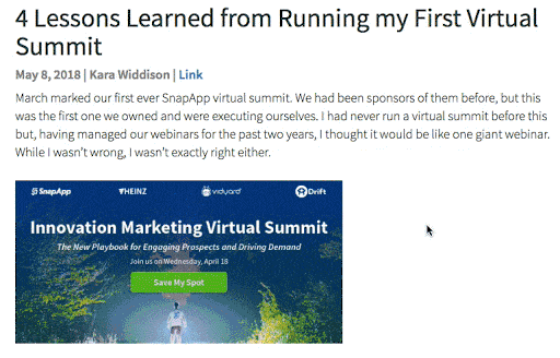 interactive blog post format