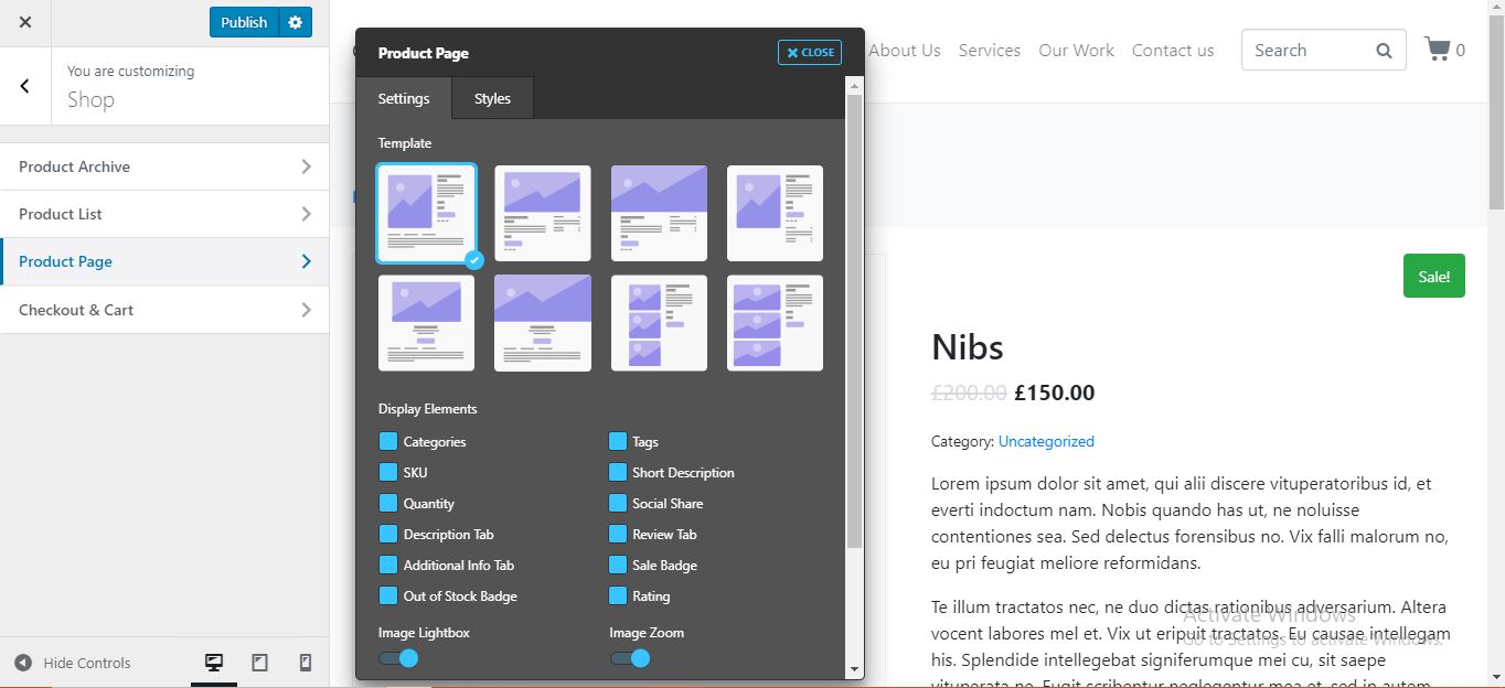 Jupiter X woo-commerce integration
