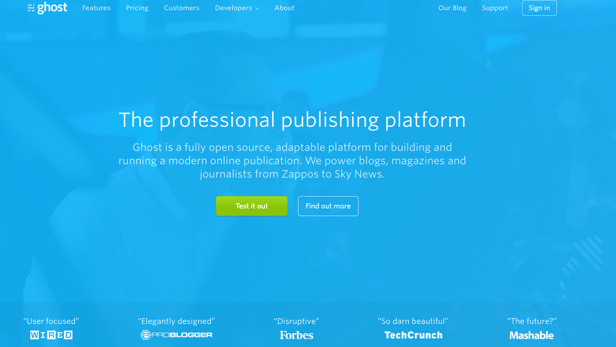 Ghost WordPress alternative
