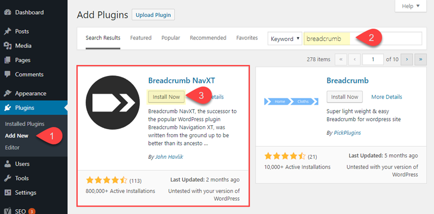 What are WordPress breadcrumbs