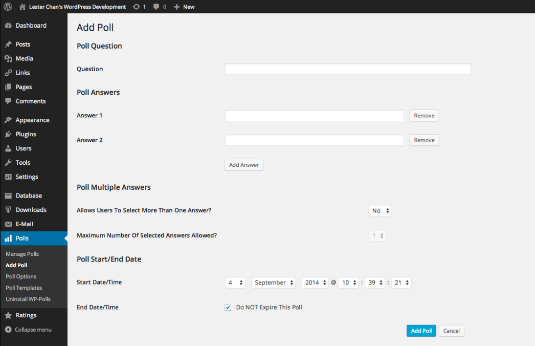 wordpress poll plugin