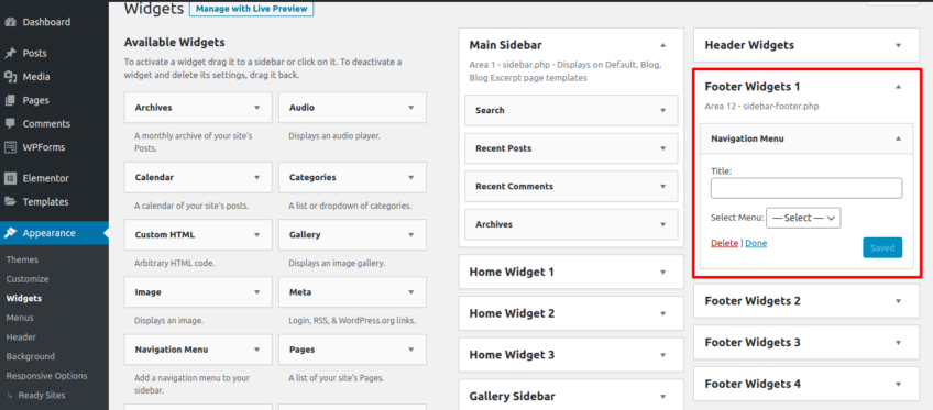 Adding link to footer