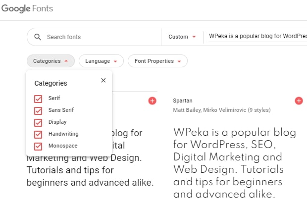 Google Font for WordPress Site