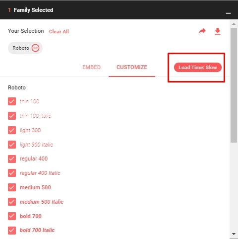 Google Font for WordPress