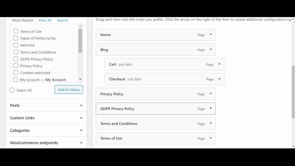 Edit the Drop Down Menu