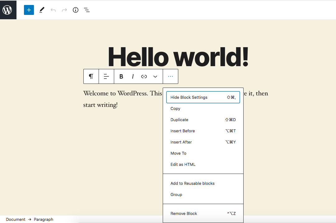 Block Editor - New 5.5