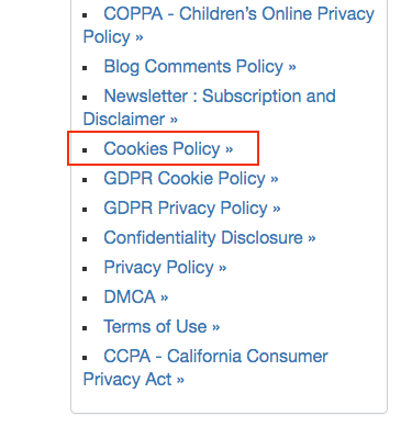 Cookie Policy