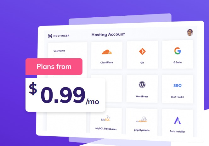 Hostinger Web hosting service starting price