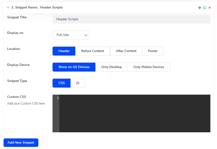 Custom CSS Custom CSS