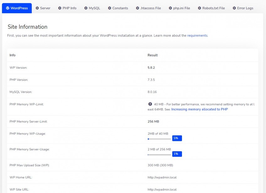 Site information Site information