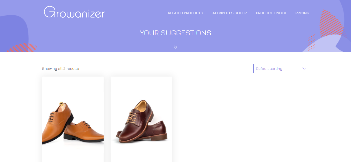 Growanizer- Results page