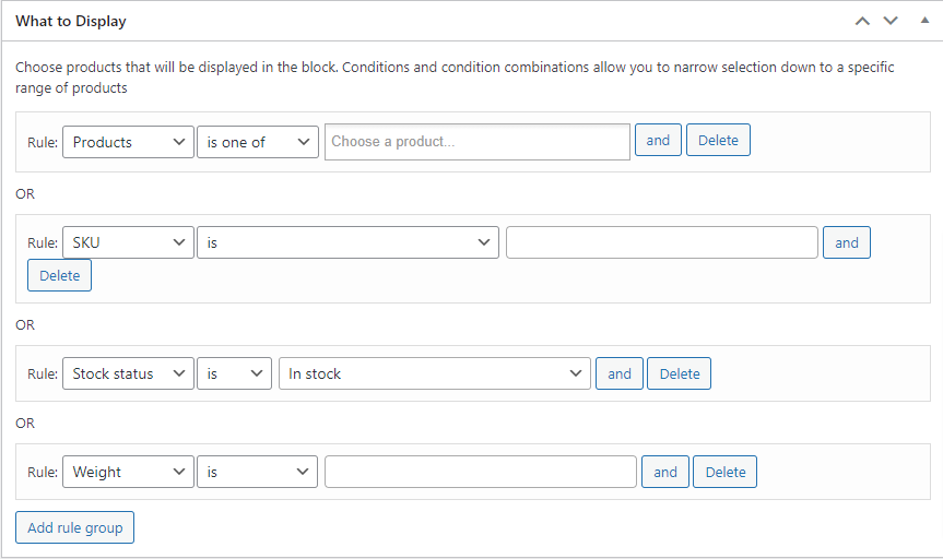 Growanizer- what to display rule