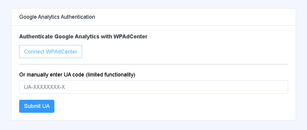 Google Analytics Authentication