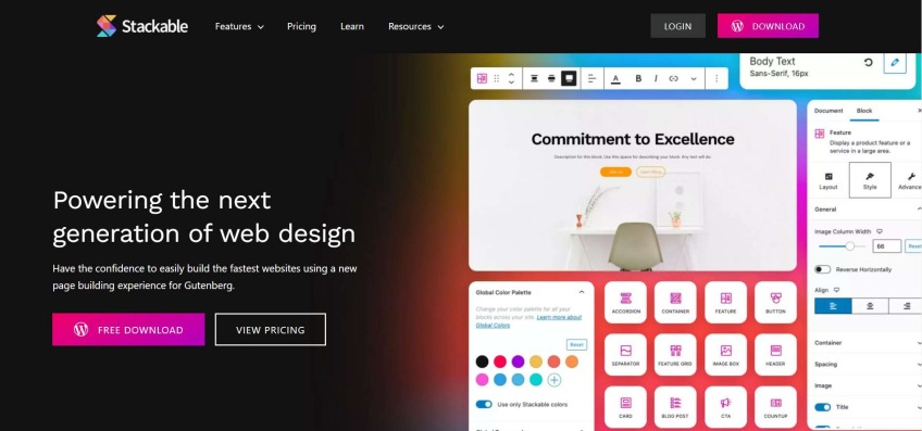 Stackable Ultimate Gutenberg Blocks