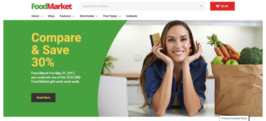 Food Market - Grocery Store and Shop WordPress Theme