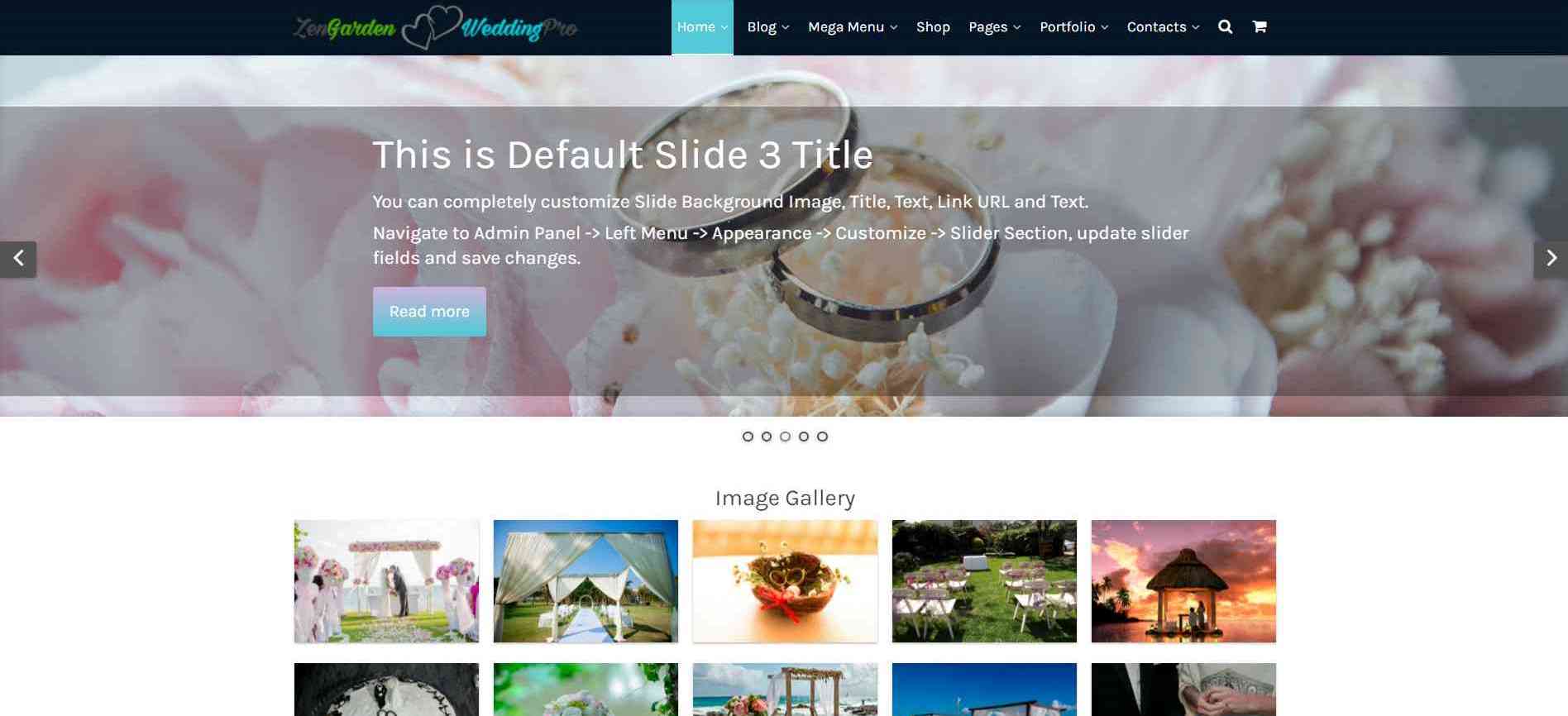ZenGarden Wedding - WordPress theme