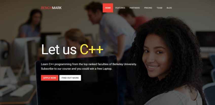Benchmark - WordPress landing page theme