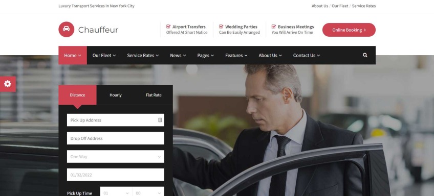 Chauffeur - Limousine, Transport And Car Hire WP Theme