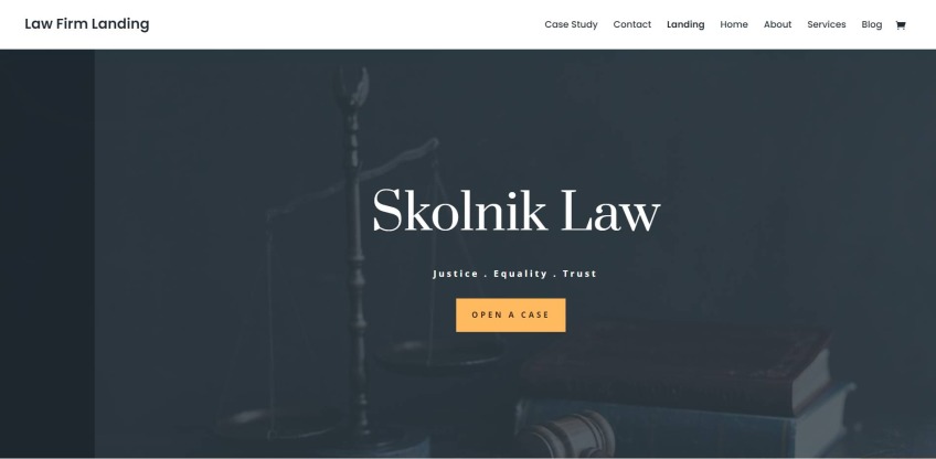 Law Firm Landing - Divi themes