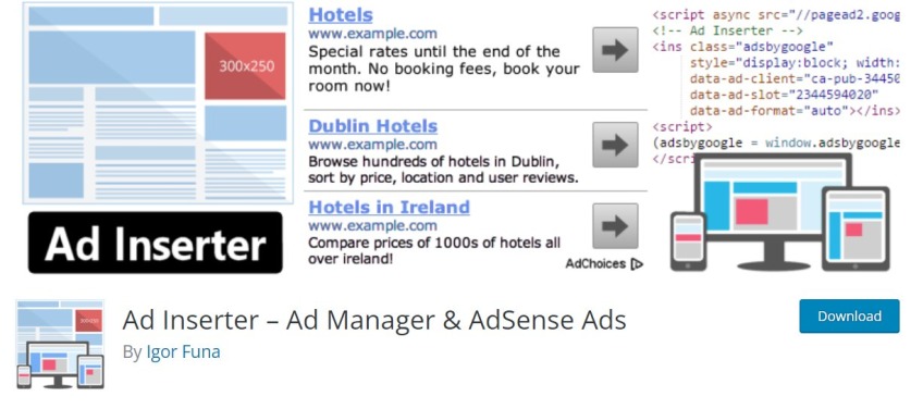 Ad-Inserter- Ad manager WordPress plugin
