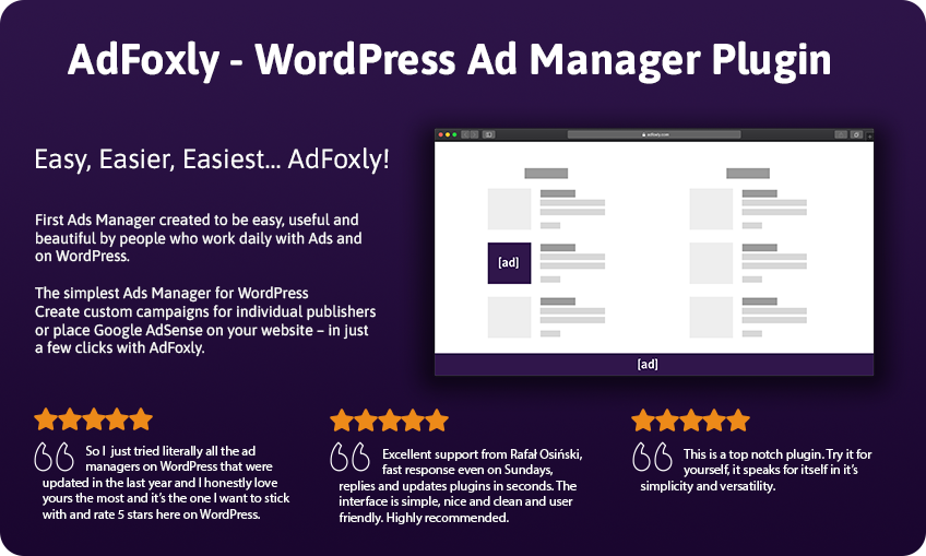 adfoxly manger plugin 