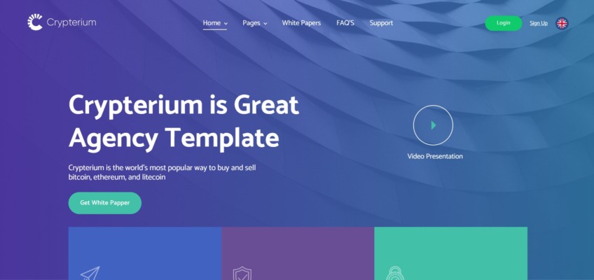 Crypterium – NFT & Crypto Currency Bitcoin WordPress Theme