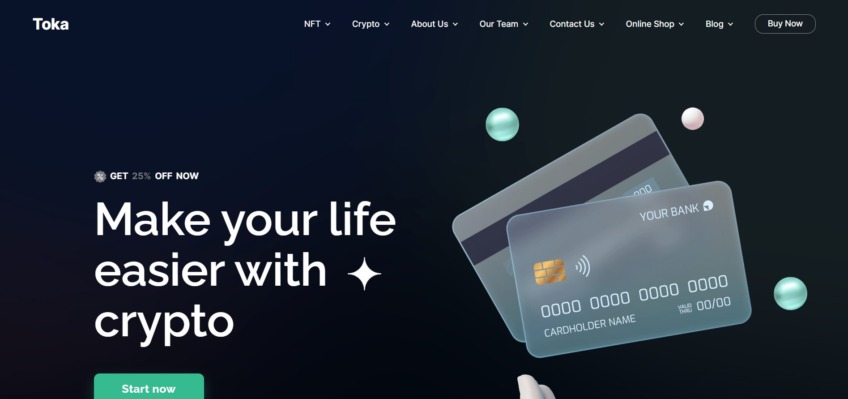 Toka - NFT & Crypto WordPress Theme
