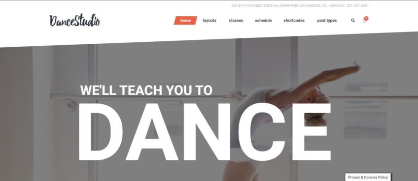 Dance Studio – WordPress Theme for Dancing Schools & Clubs