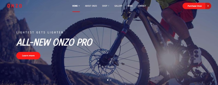 Onzo – Single Product & Bike Shop eCommerce Theme