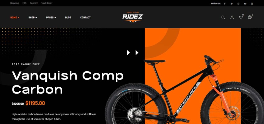 Ridez – Bike Shop Elementor WordPress Theme