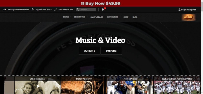 Music and video theme for wordpress