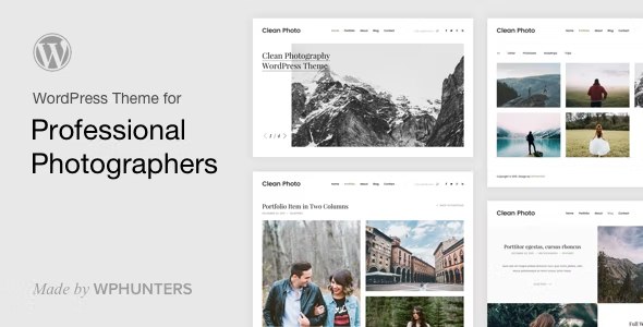 clean photo WordPress theme