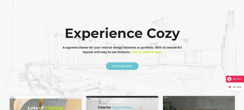 Cozy theme- Supreme theme for interior design portfolio