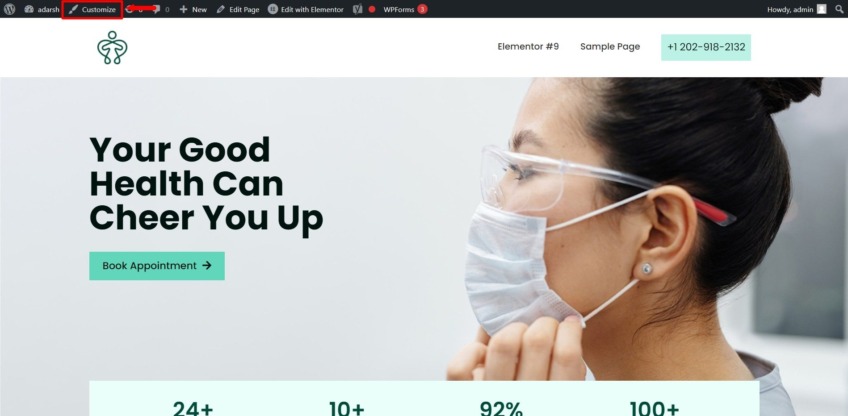 doctor website customize