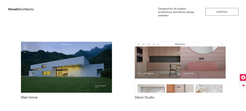 Hiroshi - Architecture WordPress theme.