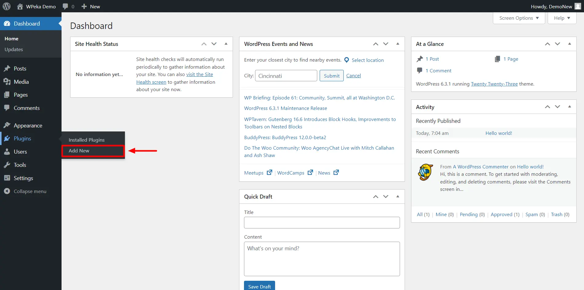 WP Legal Pages> Dashboard